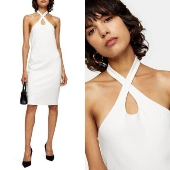 Topshop Dresses & Skirts - TOPSHOP Cross Halter Body-Con Minidress
